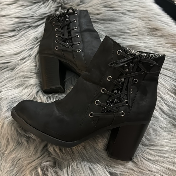 Rampage Pamina Stacked Heel Boots Booties 9.5 - Picture 13 of 13